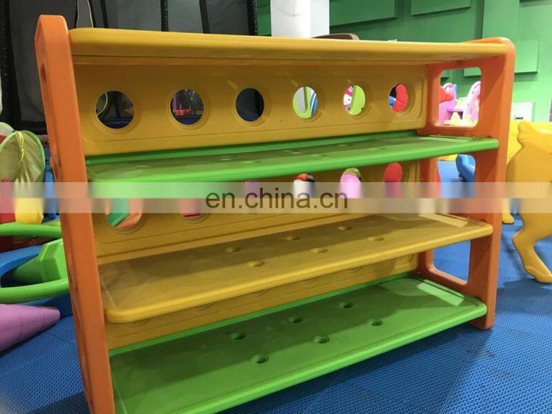 4 Layer Book Rack Movable Bookcases Kids Plastic Bookcase