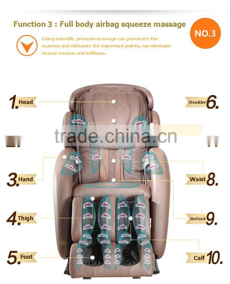 ShiKang 2016 Newest Luxury Best L Shape Full Body Massage Chair/ Foot Shiatsu Massage Chair