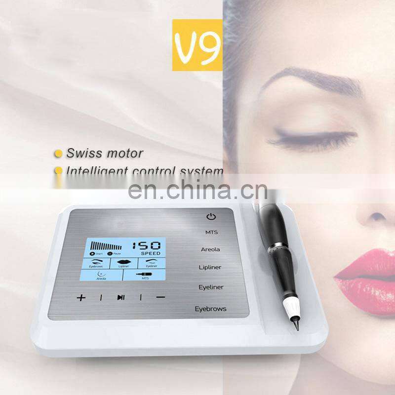 Sales Hot sale digital Tattoo Machine MTS/PMU Semi Permanent Makeup machine for Eyebrow Lip Beauty Artmex V9 microblading