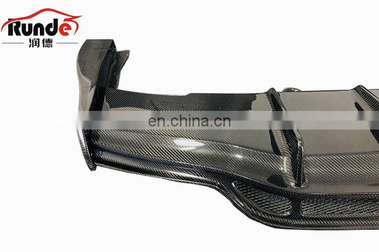 Runde PSM Style Body Parts Carbon Fiber Material Rear Lip Diffuser For Mercedes-Benz W205 C63S coupe rear lip diffuser