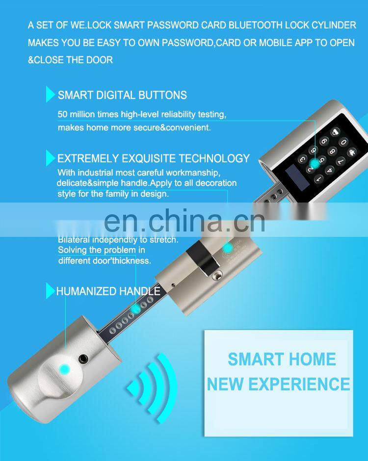 Good price double turn european smart door lock cylinder with certificate