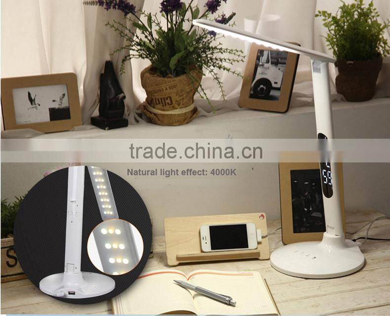High quality LED desk light warm white 3300K/ cool light 5500K Calendar Power