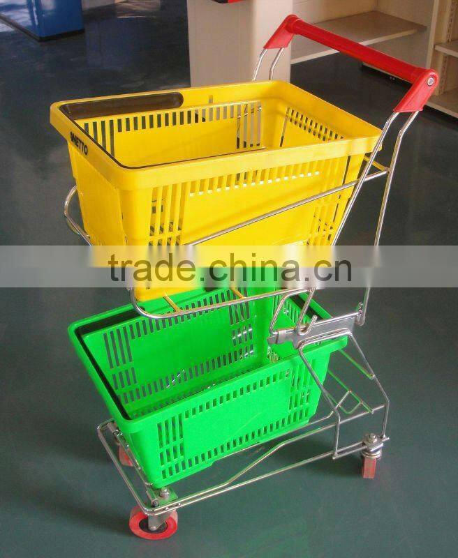 100L zinc plated alibaba metal shopping trolleys supermarket trolley