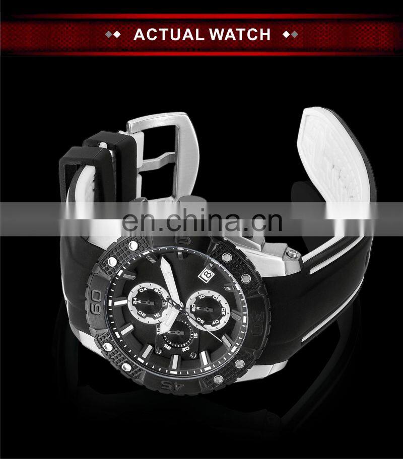 Hot selling products big dial chronograph men watch