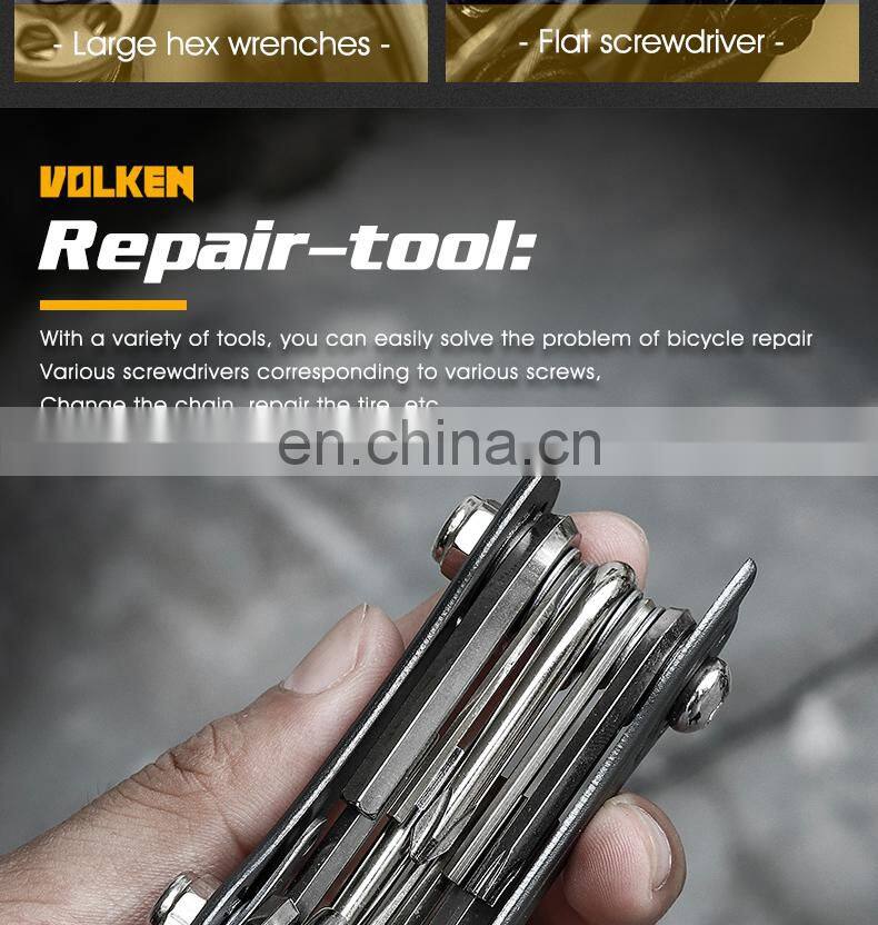 Exquisite gift multifunctional bicycle tool 11-in-one hexagonal wrench factory direct sales can be customized logo