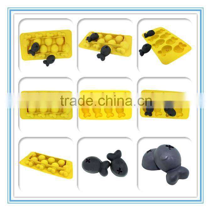Nicole BC0006 3D fish shape silicone ice block tray moulds