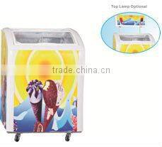Ice cream display freezer deep freezer refrigerator with light box