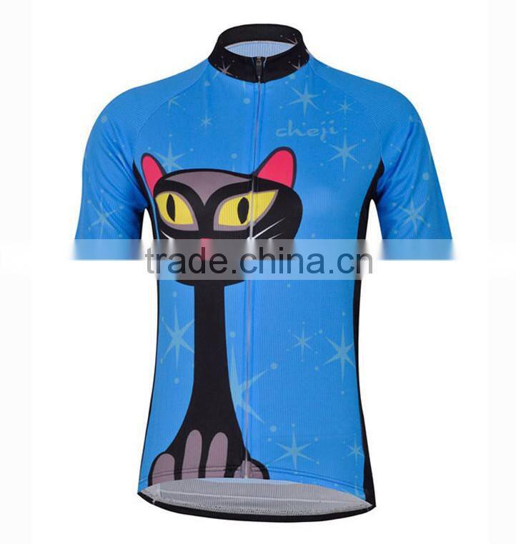 100% polyester new style green/black sport wear cycling jerseys for sale