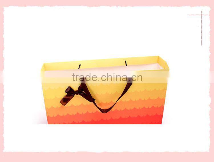gradient color good quality custom paper gift bag