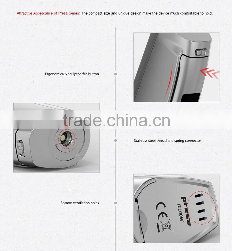 CACUQ wholesale Presa TC100W WISMEC Presa TC100W VW/Bypass/TC MOD