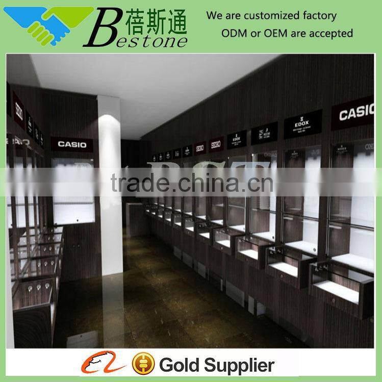 commercial modern jewelry decoration shop wood shelf furniture