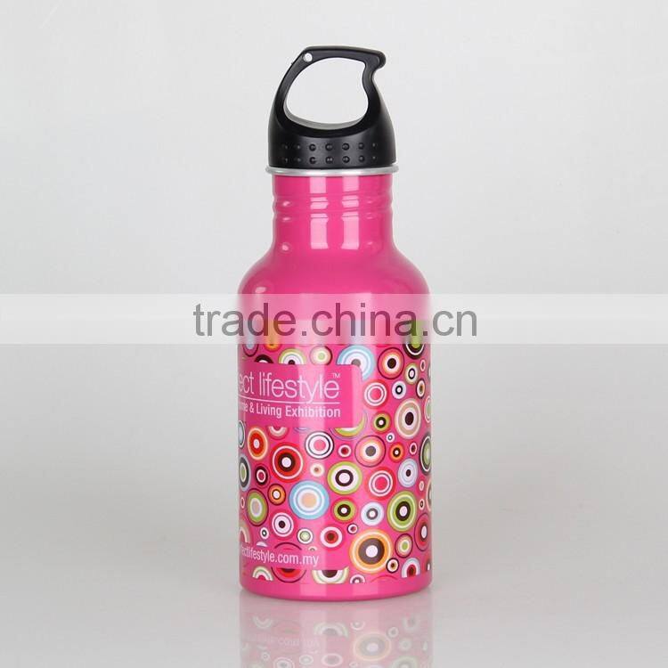 Aluminum bottle empty 450ml volumes long flask water bottle