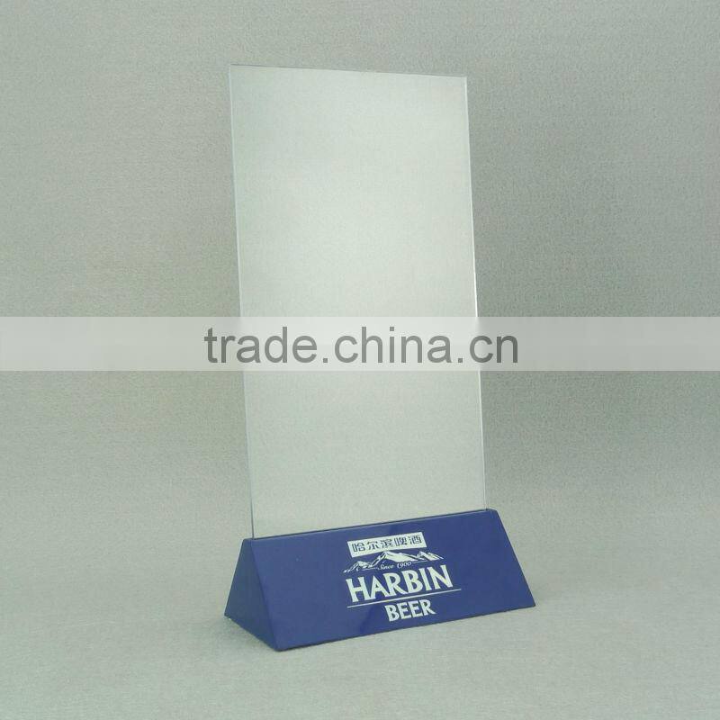 CCBH-206 2014 Hot Promotion Barware Resturant Plastic PS Menu Card Holder Welcome OEM