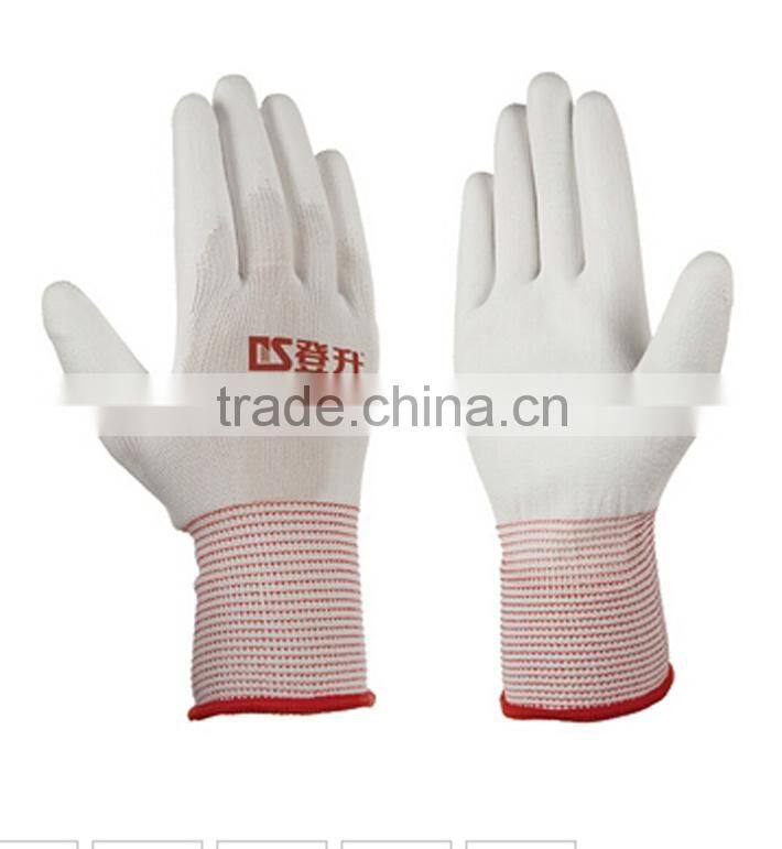 pu coated cut resistance gloves/ palm PU coated working gloves