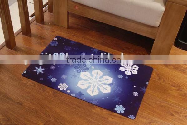 Natural rubber custom digital printed antique cast iron door mat for indoor