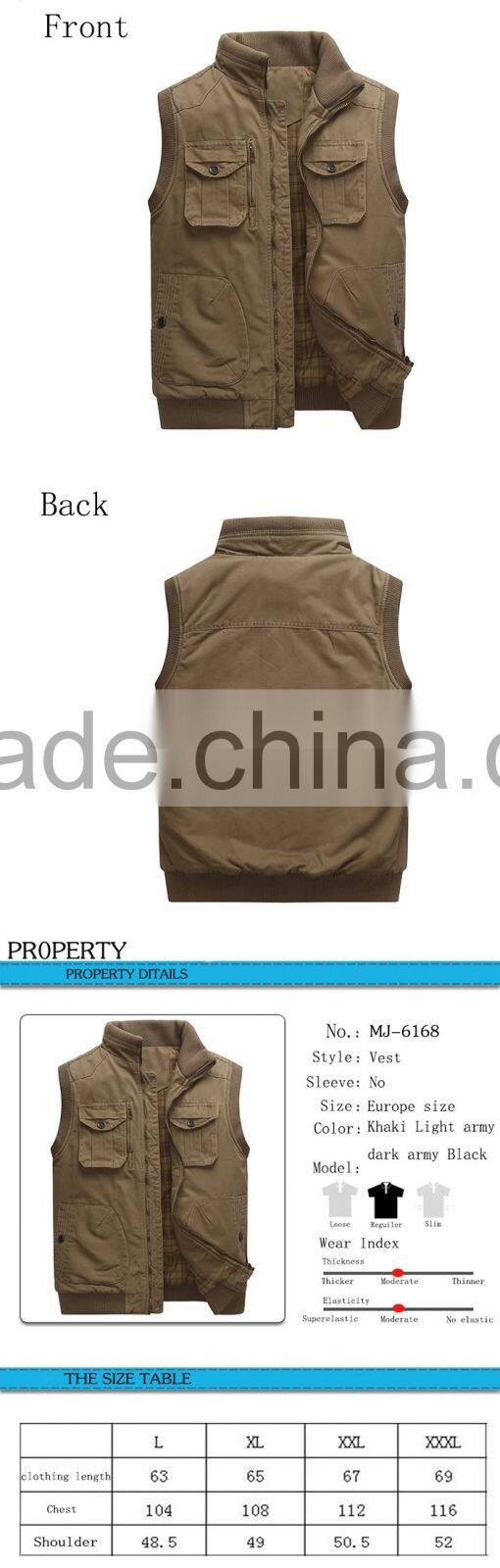 100% Cotton fashion style light weight men's casual vest