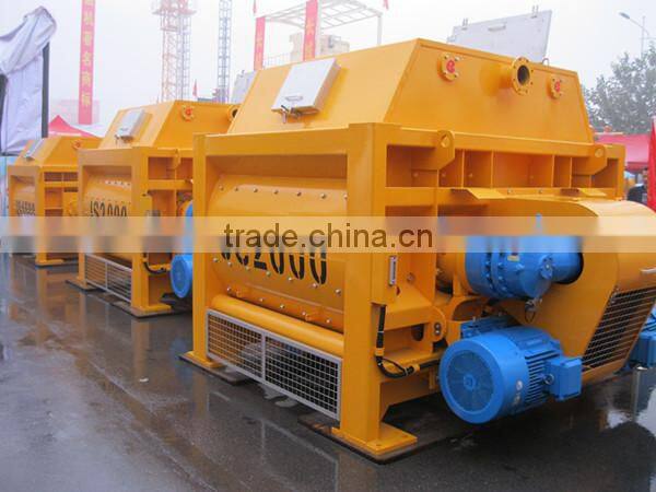High Productivity Twin Shaft Concrete Mixer 2000 liters