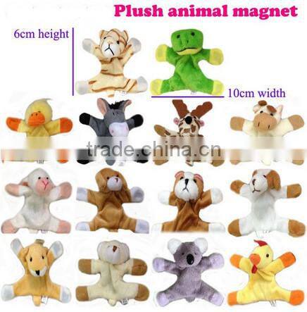 plush animal toy fridge magnet/6cm wholesale plush fridge magnets