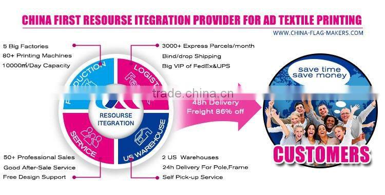 custom promotion flag textile dye sublimation print