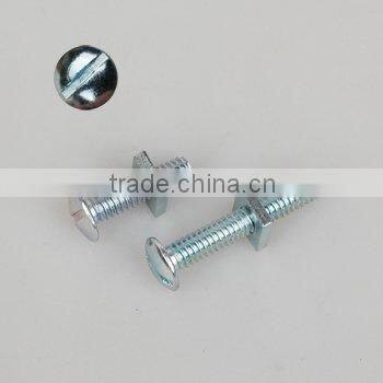 Slotted roofing bolt with square nut