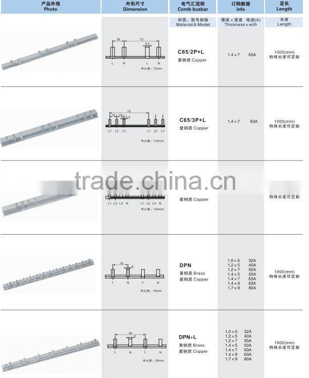 Made In China Electrical Brass Busbar Connectors
