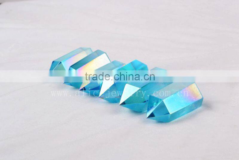 Rock mineral specimen titanium crystal quartz point with inclusions for healing energy