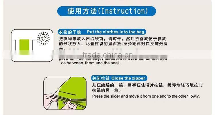 vacuum storage bag with side zipper