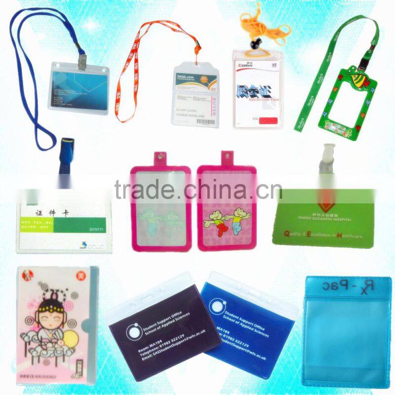 Badge holder type clear work permit id card holder