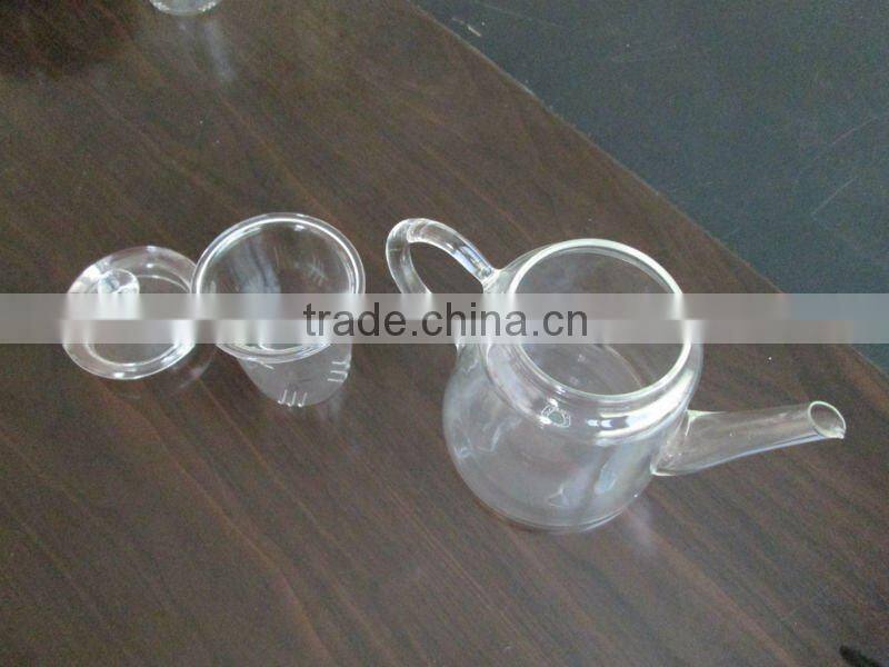 hot sale New Style design Handmade process Heat resistant borosilicate glass teapot set