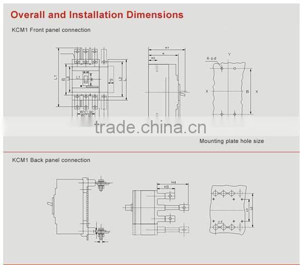 china 100a 3pole safety breaker,400V AC mccb circuit breaker