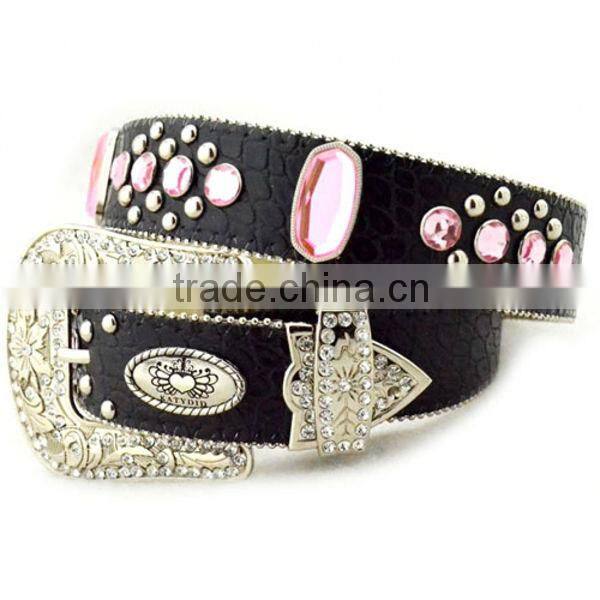 Wholesale Women's Rhinestone Spur Western Belts