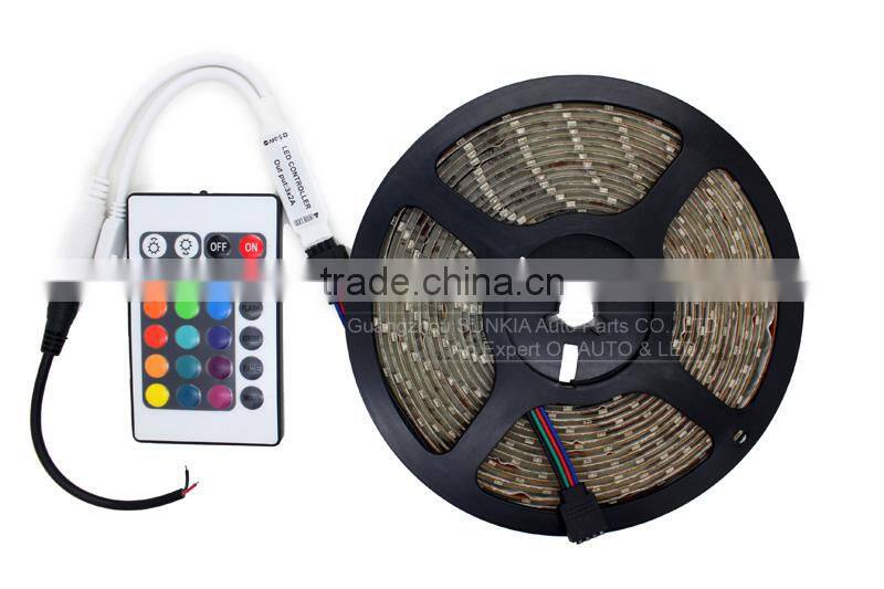 12V leds rgb flexible strip rf controller light SMD 3528 300 leds RGB Controller+Power Adapter wifi