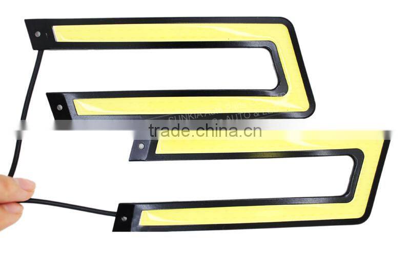 U shape Car Running Light LED White Head/Fog Day Drive Lamp car