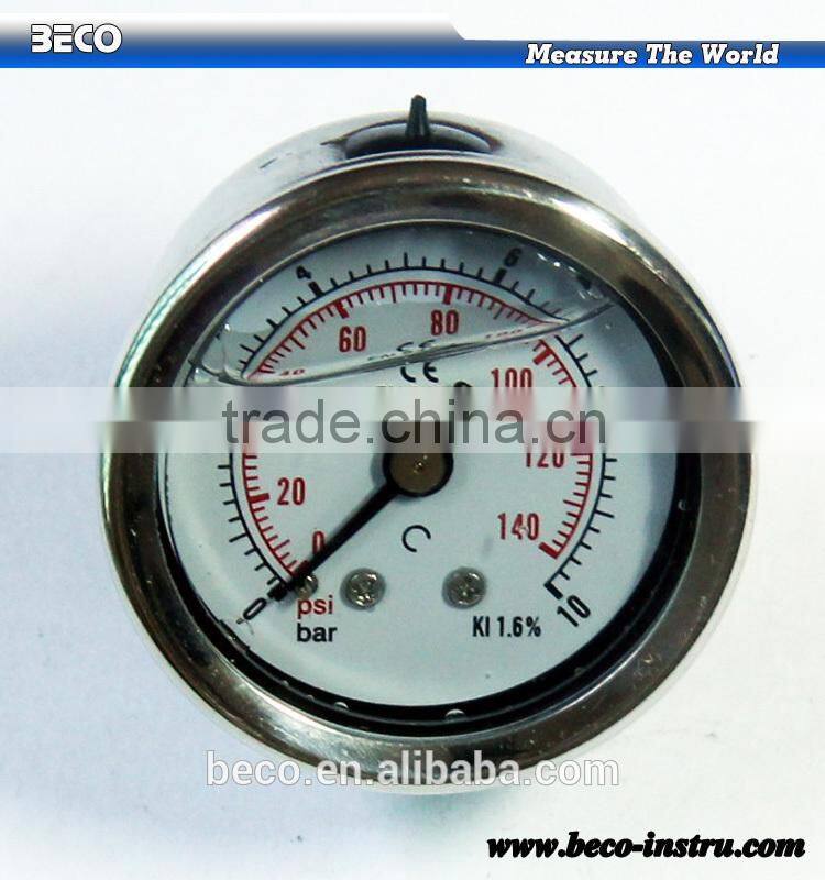 All stainless steel anti-corrosion gauges pressure manometer , gauge pressure measuring instruments YBF-40D