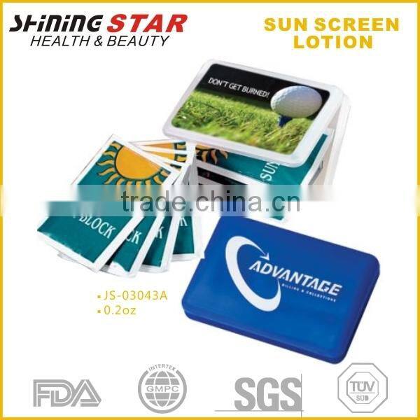 JS-03029 sunburn protection sunscreen and 62% alcohol based hand sanitizer spray combo