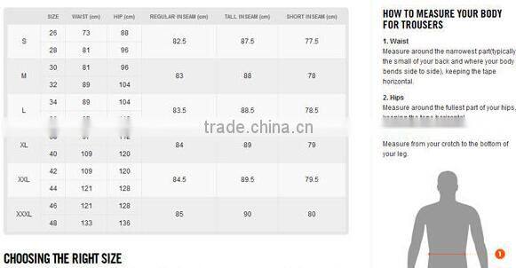 custom made high quality brand cotton pants of women