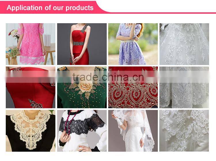 ZP0017-MK165 Ivory Exquisite Wedding Dress Bridal Corded Handmade Beaded Lace Fabric