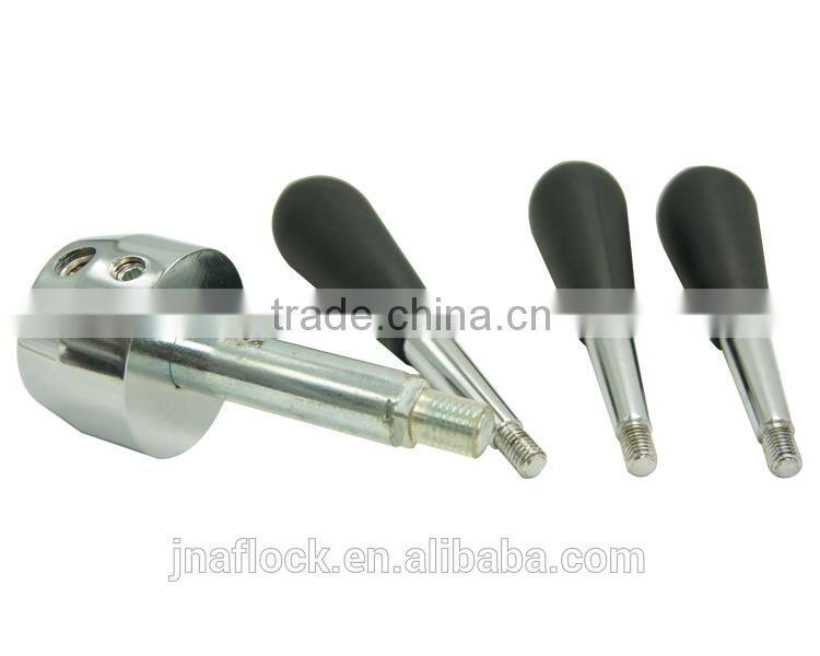 Online shopping New designed 3 spoke rubber coating stainless steel safe handle for safe and vault