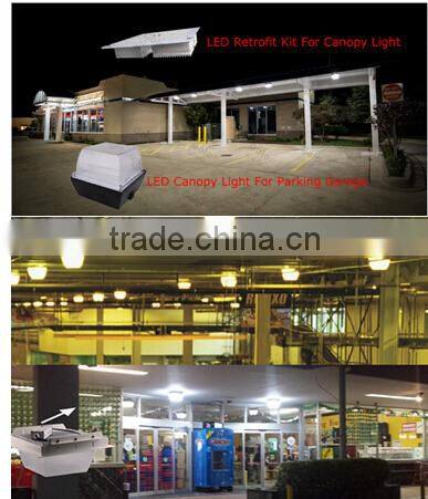 DLC LED canopy light 75W retrofit round LED gas station light UL approval,5 years warranty retrofit led canopy light
