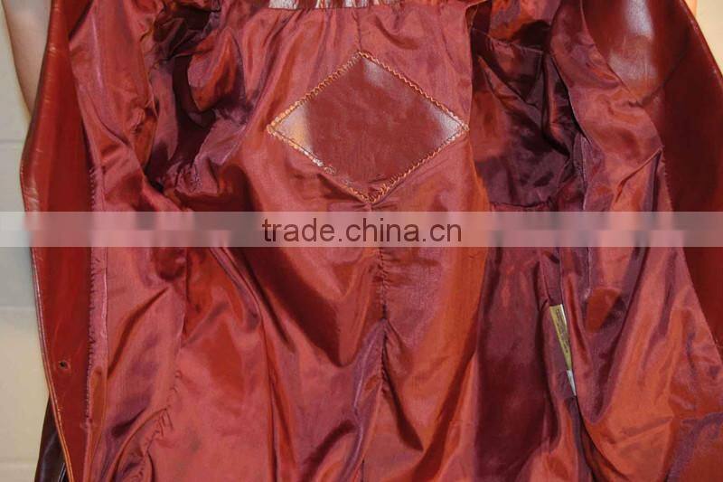 Woman Cropped Padded Shoulder Wholesale latest sexy fashion design Dark brown pu motorcycle woman leather jacket