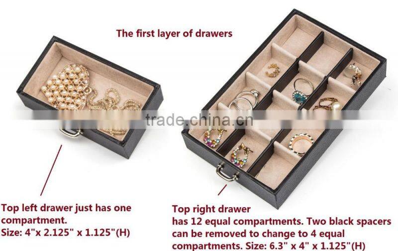 wholesale custom cheap factory flocking jewelry box
