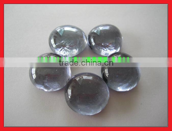 Ocean blue diamond shape fire pit glass gem stone