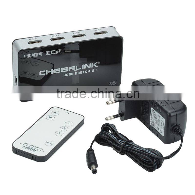 factory stylish 4port hdmi kvm switch with 3in 1 out