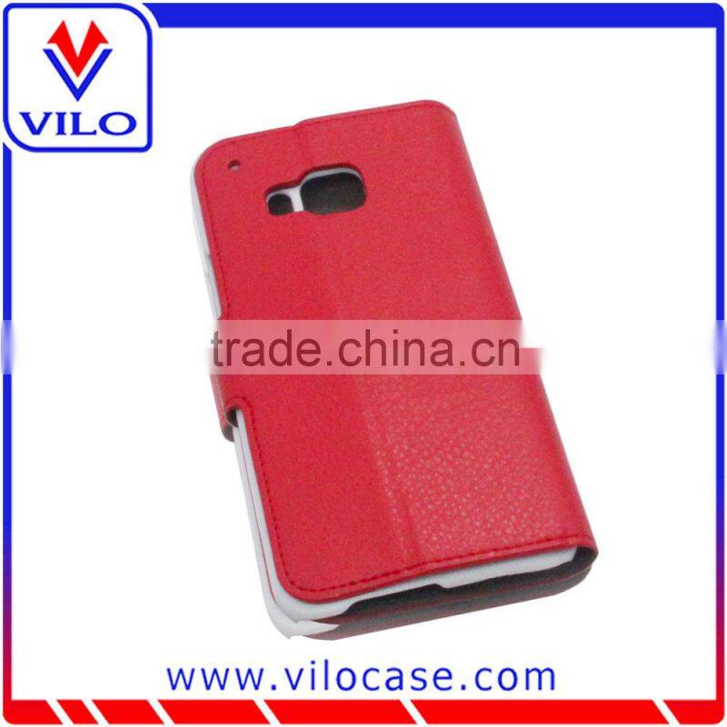 card holder Luxury Leather Wallet Case For HTC M9