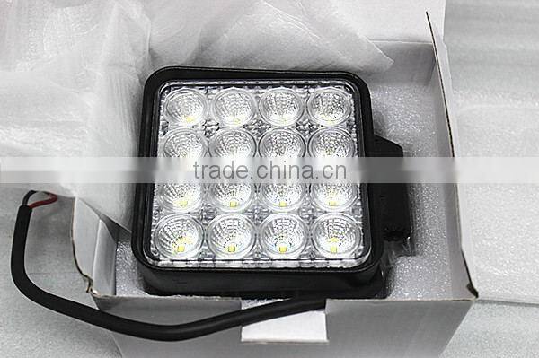"Wholesale"12v driving working square 48w LED Off Road Work Lights,auto waterproof led work lamp for Suv,utv,atv