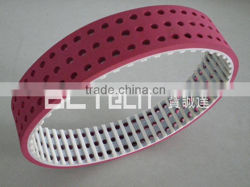 PU Timing belt in differernt color rubber & holes