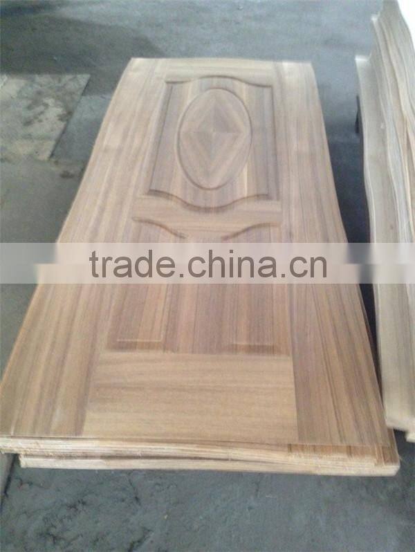 3.0mm decorative interior HDF melamine door skin /Natural Ash HDF veneer door skin/teak veneer HDF door skin