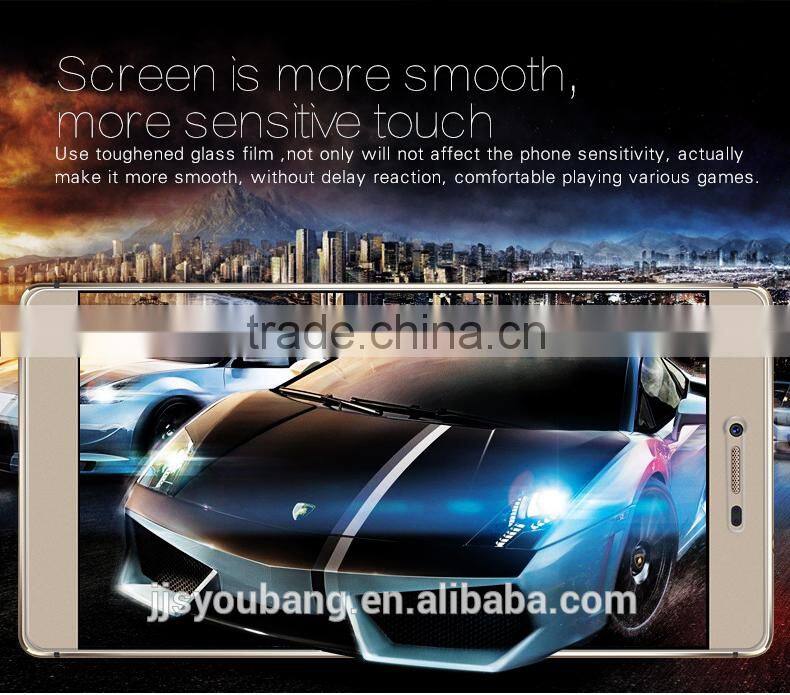 Wholesale Ultra smooth 0.33mm thickness anti impact anti-shock smart phone tempered glass screen protector for Huawei P8