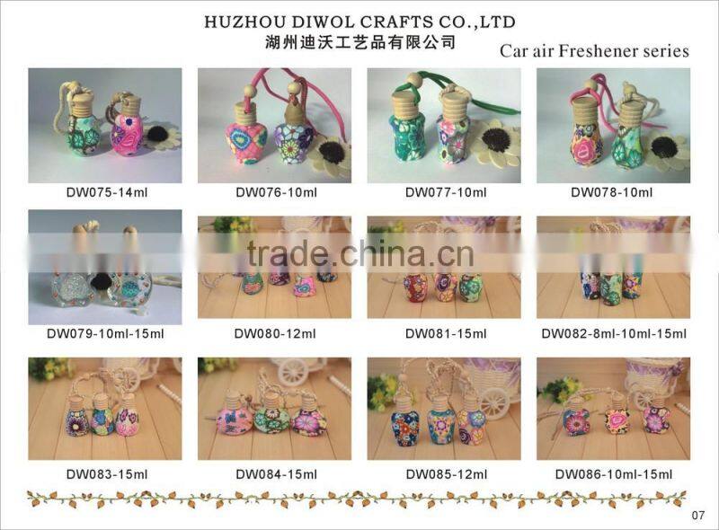 Factory direct sale new style hanging car perfume bottles with wooden cap