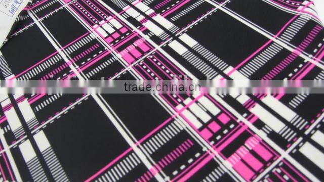 rose red black square Spandex print nylon oversleeve fabric legging